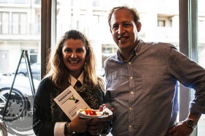 Jane McFaden (left) Executive Director Shop West 4th BIA & Richard Wolak (right) Founder Vancouver Foodster/Tasting Plates)